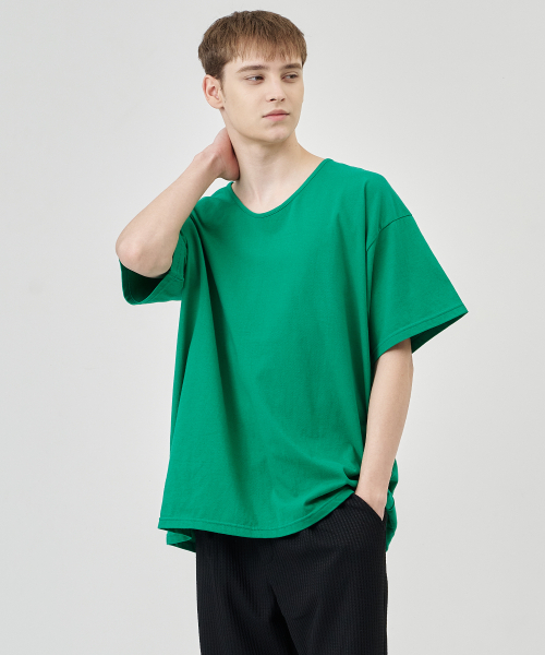 THE-ABON（エイボン）の「カン コットン オーバーサイズ 半袖Tシャツ ブラック（Tシャツ/カットソー・メンズ・ブラック・M/L）」の3枚目の写真