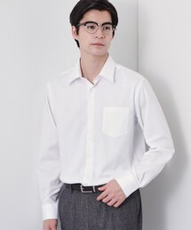 【ビジネス/セレモニー】ドレスへリンボン長袖シャツ