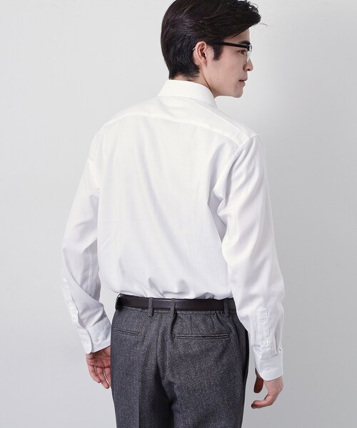THE SHOP TK (ザ ショップ ティーケー )の「【ビジネス/セレモニー】ドレスへリンボン長袖シャツ(ビジネスシャツ・メンズ・サックスブルー/オフホワイト・01/02/03/04)」の4枚目の写真
