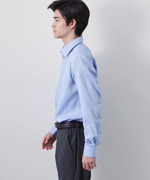 THE SHOP TK (ザ ショップ ティーケー )の「【ビジネス/セレモニー】ドレスへリンボン長袖シャツ(ビジネスシャツ・メンズ・サックスブルー/オフホワイト・01/02/03/04)」の7枚目の写真