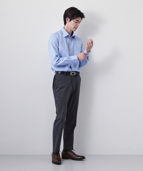 THE SHOP TK (ザ ショップ ティーケー )の「【ビジネス/セレモニー】ドレスへリンボン長袖シャツ(ビジネスシャツ・メンズ・サックスブルー/オフホワイト・01/02/03/04)」の9枚目の写真