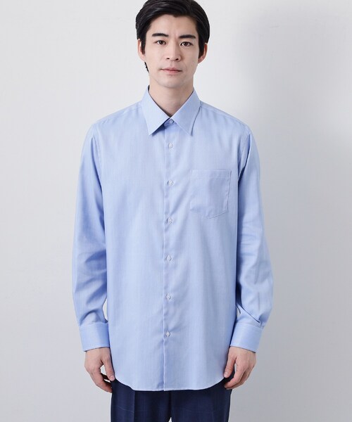 THE SHOP TK (ザ ショップ ティーケー )の「【ビジネス/セレモニー】ドレスへリンボン長袖シャツ(ビジネスシャツ・メンズ・サックスブルー/オフホワイト・01/02/03/04)」の11枚目の写真