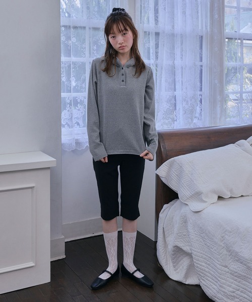 Unblend（アンブレンド）の「【Unblend】フード付 ヘンリーネック アソート 長袖Tシャツ（Tシャツ/カットソー・レディース・杢グレー/グレー系/ネイビー系/ライトブルー・FREE）」の19枚目の写真