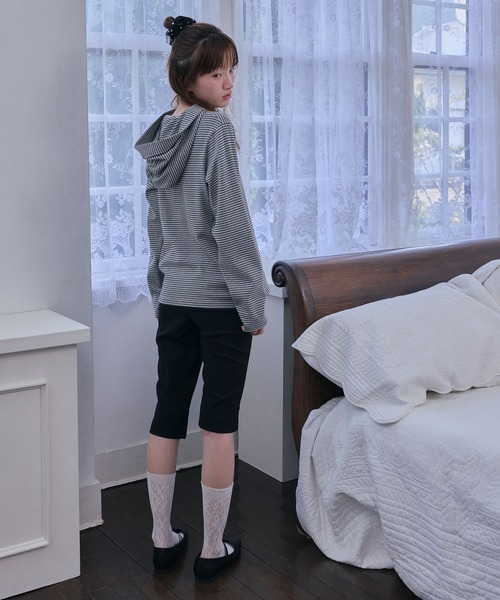 Unblend（アンブレンド）の「【Unblend】フード付 ヘンリーネック アソート 長袖Tシャツ（Tシャツ/カットソー・レディース・杢グレー/グレー系/ネイビー系/ライトブルー・FREE）」の21枚目の写真