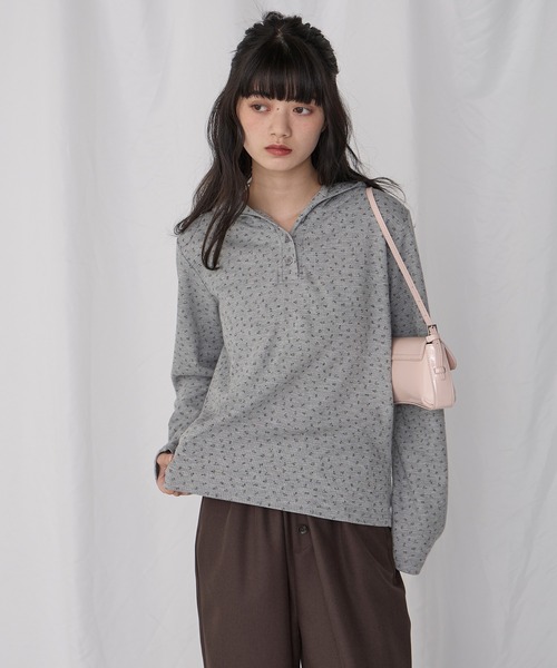 Unblend】フード付 ヘンリーネック アソート 長袖Tシャツ Unblend