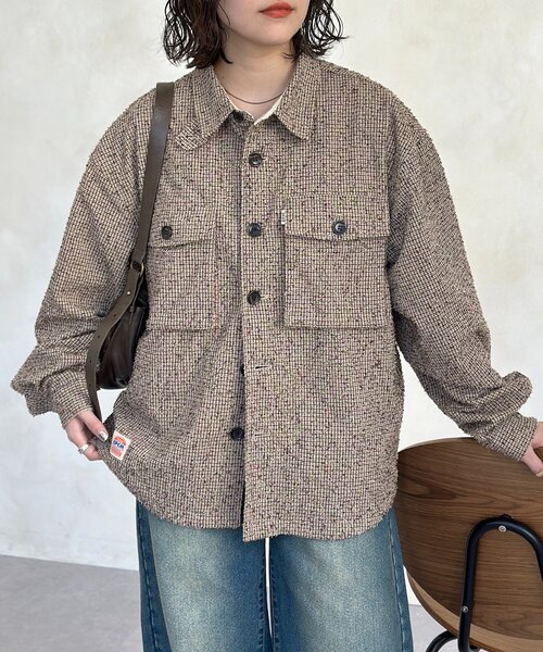 CPCM(シーピーシーエム)の「アソートチェックCPOジャケット(ブルゾン・メンズ・ネイビー/ベージュ/カーキ・MEDIUM/LARGE)」の1枚目の写真