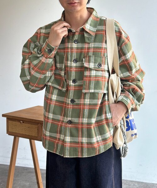CPCM(シーピーシーエム)の「アソートチェックCPOジャケット(ブルゾン・メンズ・ネイビー/ベージュ/カーキ・MEDIUM/LARGE)」の14枚目の写真