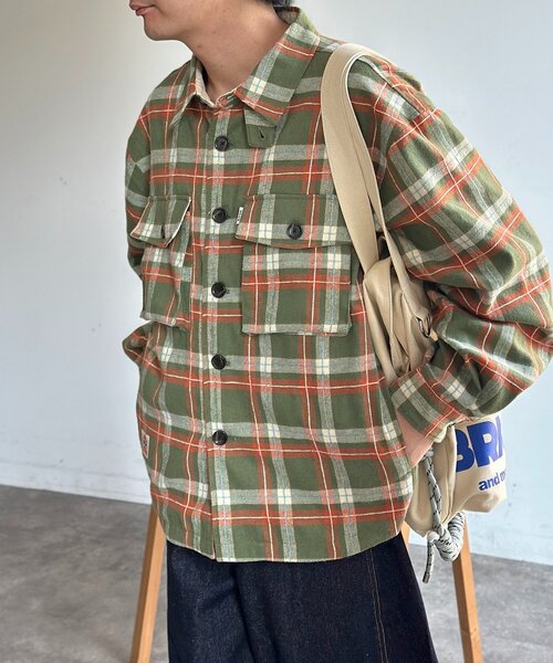 CPCM(シーピーシーエム)の「アソートチェックCPOジャケット(ブルゾン・メンズ・ネイビー/ベージュ/カーキ・MEDIUM/LARGE)」の15枚目の写真