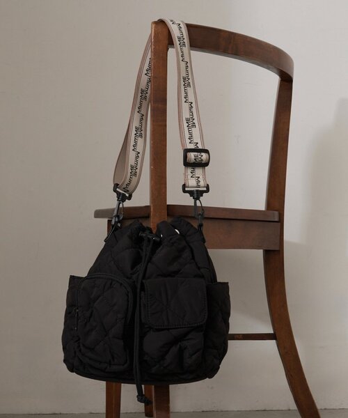 大容量/軽量】【MumME】8ポケット巾着BAG(ショルダーバッグ 大容量/軽量】【MumME】8ポケット巾着BAG(ショルダーバッグ