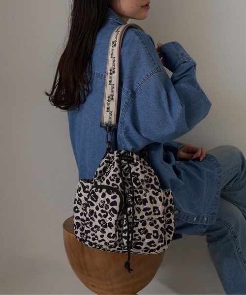大容量／軽量】【MumME】8ポケット巾着BAG（ショルダーバッグ