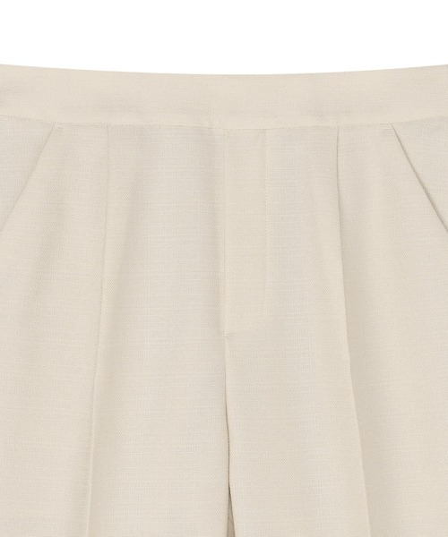 TOKYO SHIRTS(トウキョウシャツ)の「ブッチャー織 セミワイド パンツ(スラックス・レディース・ネイビー/オフホワイト・M/L)」の5枚目の写真
