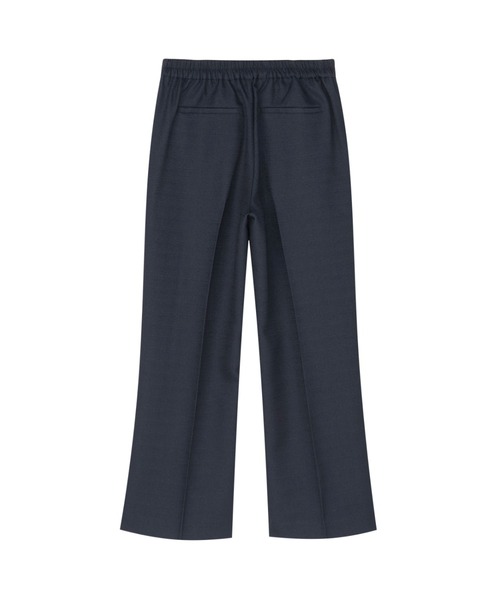 TOKYO SHIRTS(トウキョウシャツ)の「ブッチャー織 セミワイド パンツ(スラックス・レディース・ネイビー/オフホワイト・M/L)」の9枚目の写真