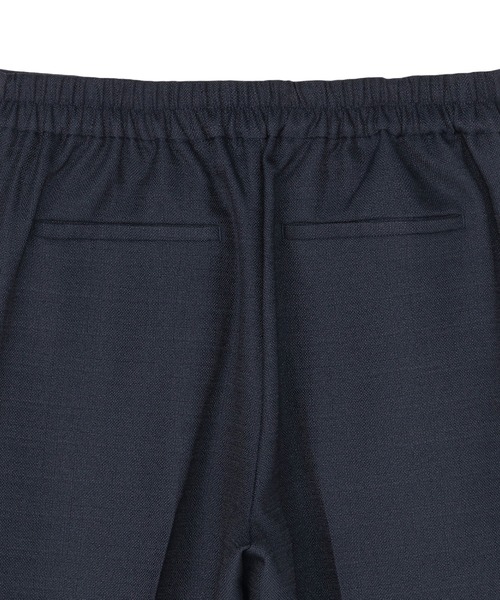 TOKYO SHIRTS(トウキョウシャツ)の「ブッチャー織 セミワイド パンツ(スラックス・レディース・ネイビー/オフホワイト・M/L)」の11枚目の写真