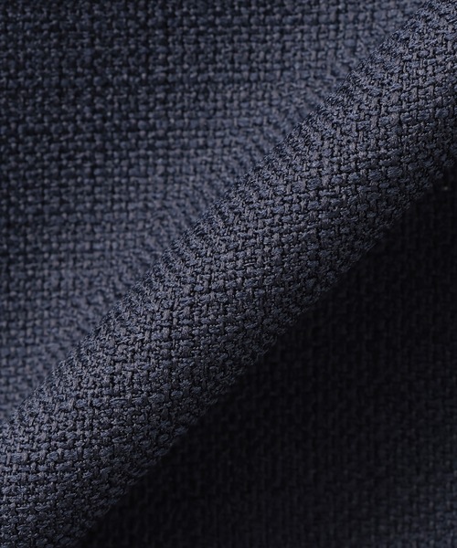 TOKYO SHIRTS(トウキョウシャツ)の「ブッチャー織 セミワイド パンツ(スラックス・レディース・ネイビー/オフホワイト・M/L)」の12枚目の写真