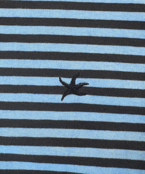THECOLDESTMOMENT(ザコールデストモーメント)の「TCM mini logo stripe long sleeve (sky blue/charcoal)(Tシャツ/カットソー・レディース・その他・L/M)」の5枚目の写真