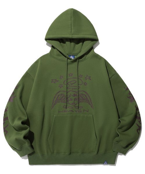 HEAVEN ANGEL HOODIE_OLIVE (IK2DFMM425A) — оливковая худи