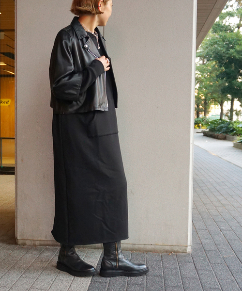 JOURNAL STANDARD LUXE（ジャーナルスタンダード　ラックス）の「《追加2》ボンバー ワンピース（ワンピース・レディース・ブラック・FREE）」の9枚目の写真