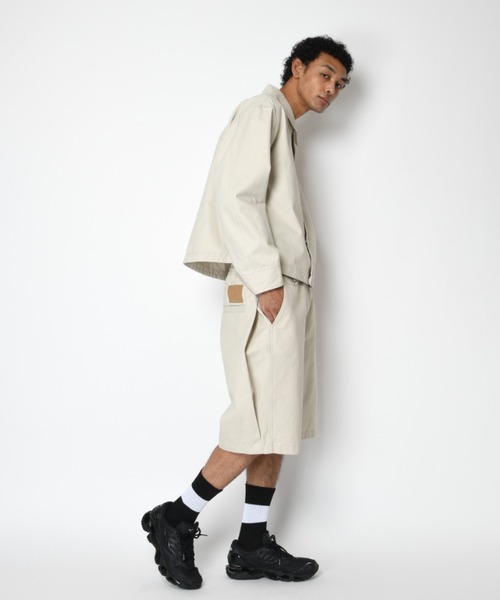 SUPERTHANKS(スーパーサンクス)の「ピグメント加工サイドタックショートパンツPigment dyed Twill side-tuck shorts(その他パンツ・メンズ・ベージュ/ブラック/アイボリー・L/M/S)」の8枚目の写真