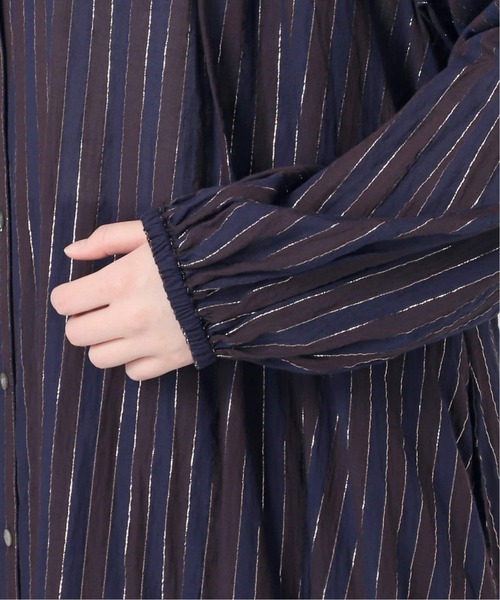 Spick & Span（スピックアンドスパン）の「《WEB限定 / 追加》HYUストライプギャザーシャツワンピース（ワンピース・レディース・その他4・38/36）」の14枚目の写真