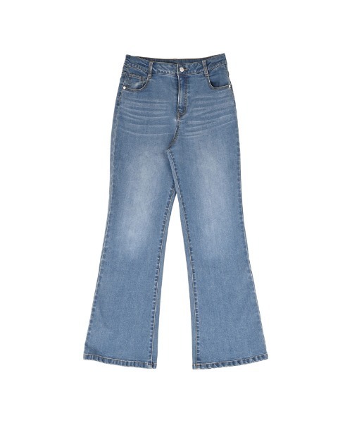 Re:EDIT（リエディ）の「[DENIM COLLECTION][2026S/S COLLECTION][低身長/高身長/大きいサイズ有]ストレッチデニムキックフレアパンツ（デニムパンツ・レディース・ブルー/ブラック/ネイビー・SHORT/AM/MEDIUM/TALL/LARGE/X-LARGE）」の16枚目の写真