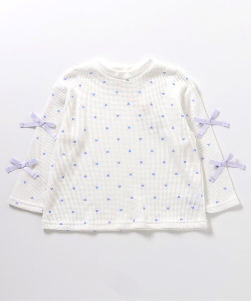 apres les cours（アプレレクール）の「レースビスチェ・リボンワッフルトップスセット（Tシャツ/カットソー・キッズ・その他2/ラベンダー・80/90/100/110/120/130/140）」の21枚目の写真