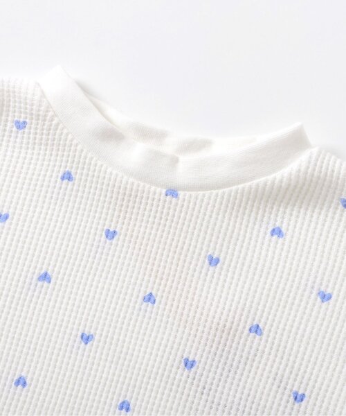 apres les cours（アプレレクール）の「レースビスチェ・リボンワッフルトップスセット（Tシャツ/カットソー・キッズ・その他2/ラベンダー・80/90/100/110/120/130/140）」の3枚目の写真