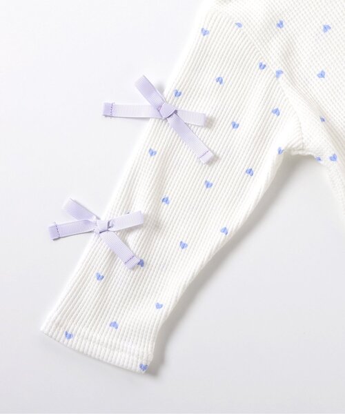 apres les cours（アプレレクール）の「レースビスチェ・リボンワッフルトップスセット（Tシャツ/カットソー・キッズ・その他2/ラベンダー・80/90/100/110/120/130/140）」の4枚目の写真