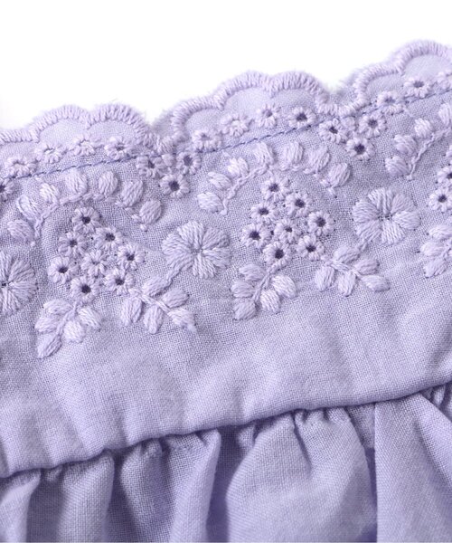 apres les cours（アプレレクール）の「レースビスチェ・リボンワッフルトップスセット（Tシャツ/カットソー・キッズ・その他2/ラベンダー・80/90/100/110/120/130/140）」の8枚目の写真