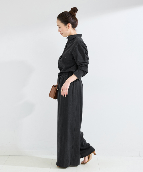 B.C STOCK（ベーセーストック）の「手洗い可 / フィブリルRelaxパンツ（スラックス・レディース・ベージュ/チャコールグレー/ブラック・SMALL/MEDIUM）」の17枚目の写真