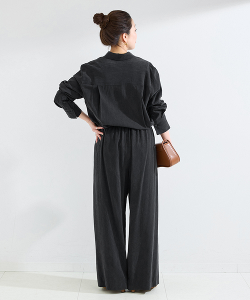 B.C STOCK（ベーセーストック）の「手洗い可 / フィブリルRelaxパンツ（スラックス・レディース・ベージュ/チャコールグレー/ブラック・SMALL/MEDIUM）」の18枚目の写真