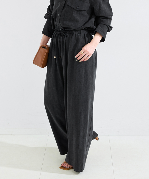 B.C STOCK（ベーセーストック）の「手洗い可 / フィブリルRelaxパンツ（スラックス・レディース・ベージュ/チャコールグレー/ブラック・SMALL/MEDIUM）」の20枚目の写真