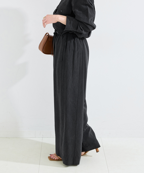 B.C STOCK（ベーセーストック）の「手洗い可 / フィブリルRelaxパンツ（スラックス・レディース・ベージュ/チャコールグレー/ブラック・SMALL/MEDIUM）」の21枚目の写真