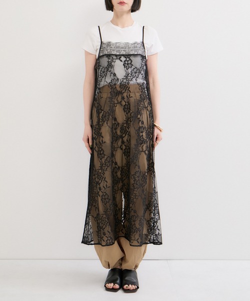 le cercle ADAM ET ROPE'(ルセルクルアダムエロペ)の「レースキャミワンピース(ワンピース・レディース・ブラック/オフホワイト・FREE)」の11枚目の写真