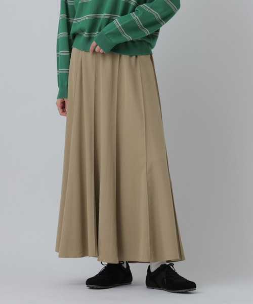 LEPSIM(レプシィム)の「パネルフレアスカート 647509(スカート・レディース・ベージュ/ブラック・FREE)」の2枚目の写真