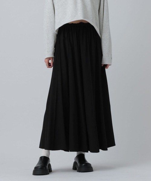 LEPSIM(レプシィム)の「パネルフレアスカート 647509(スカート・レディース・ベージュ/ブラック・FREE)」の1枚目の写真