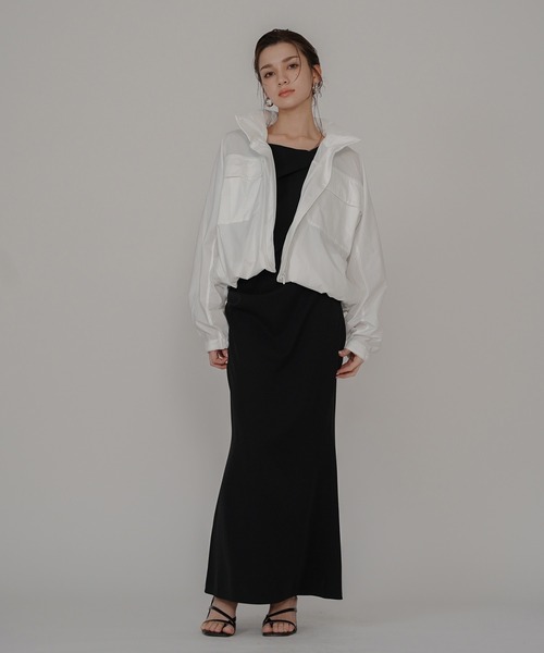 KINO THE KEI(キノザケイ)の「パッカブル 2WAY パフィー ブルゾン KINO THE KEI(ブルゾン・レディース・ホワイト/ネイビー/クリーム・フリー)」の22枚目の写真