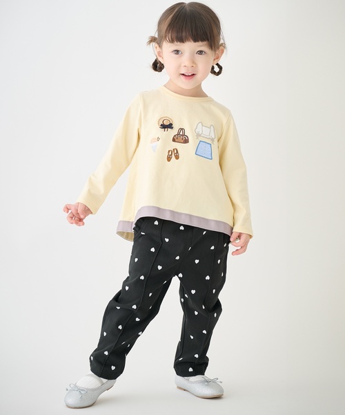 petit main(プティマイン)の「【スマイル/防汚】ゆったりパンツ(その他パンツ・キッズ・アイボリー/ライトベージュ/ブラック/ブルー/ライトピンク・130cm/120cm/110cm/100cm/80cm/90cm)」の2枚目の写真