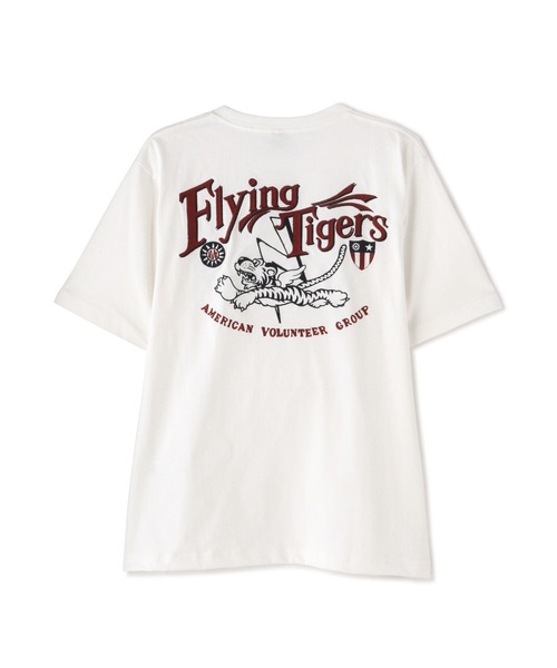 AVIREX（アヴィレックス）の「《WEB＆DEPOT限定》EMBROIDERY T-SHIRT FLYING TIGERS / シシュウ ティーシャツ フライング タイガース / AVIREX / アヴィレックス（Tシャツ/カットソー・メンズ・レッド/ホワイト/サックスブルー/ブラック・XX-LARGE/X-LARGE/LARGE/MEDIUM）」の16枚目の写真