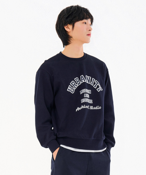CHASECULT（チェイスカルト）の「共用レタリンググラフィックスウェットシャツ-FARU5112B04（スウェット・メンズ・ネイビー・90/100/95/105）」の4枚目の写真