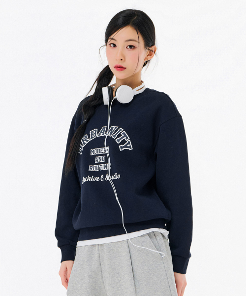 CHASECULT（チェイスカルト）の「共用レタリンググラフィックスウェットシャツ-FARU5112B04（スウェット・メンズ・ネイビー・90/100/95/105）」の5枚目の写真