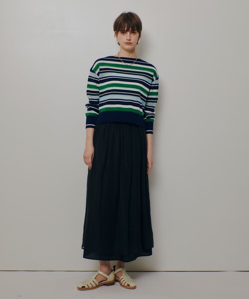 allureville（アルアバイル）の「異素材ＭＩＸマルチボーダープルオーバー（ニット/セーター・レディース・グリーン系その他/レッド系その他・2）」の7枚目の写真