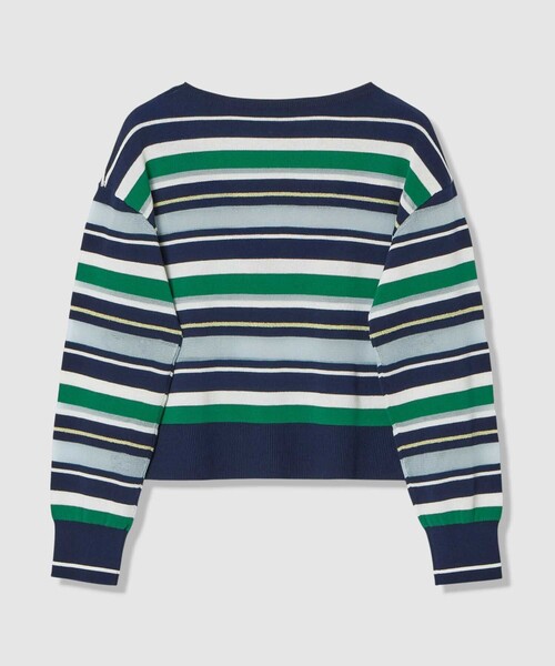 allureville（アルアバイル）の「異素材ＭＩＸマルチボーダープルオーバー（ニット/セーター・レディース・グリーン系その他/レッド系その他・2）」の9枚目の写真