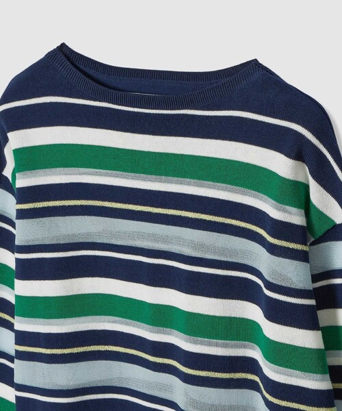 allureville（アルアバイル）の「異素材ＭＩＸマルチボーダープルオーバー（ニット/セーター・レディース・グリーン系その他/レッド系その他・2）」の10枚目の写真