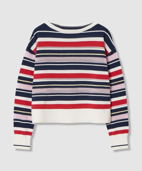 allureville（アルアバイル）の「異素材ＭＩＸマルチボーダープルオーバー（ニット/セーター・レディース・グリーン系その他/レッド系その他・2）」の16枚目の写真