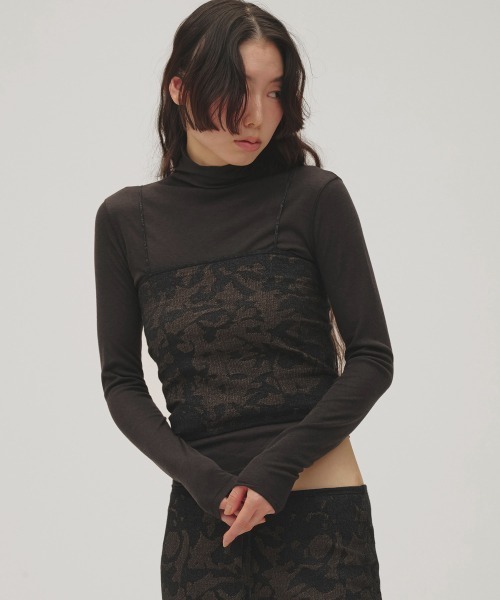 TODAYFUL（トゥデイフル）の「Jacquard Knit Skirt（スカート・レディース・チャコールグレー/キナリ・38inch/36inch）」の12枚目の写真