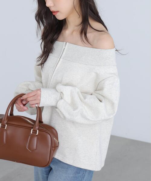 FREE'S MART(フリーズマート)の「◆〈MFM〉袖バルーンオフショルZIPカットソー(Tシャツ/カットソー・レディース・グレー系その他/ホワイト系その他・FREE)」の22枚目の写真