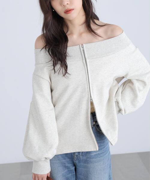 FREE'S MART(フリーズマート)の「◆〈MFM〉袖バルーンオフショルZIPカットソー(Tシャツ/カットソー・レディース・グレー系その他/ホワイト系その他・FREE)」の21枚目の写真