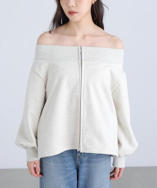 FREE'S MART(フリーズマート)の「◆〈MFM〉袖バルーンオフショルZIPカットソー(Tシャツ/カットソー・レディース・グレー系その他/ホワイト系その他・FREE)」の12枚目の写真