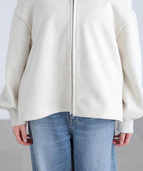 FREE'S MART（フリーズマート）の「◆〈ＭＦＭ〉袖バルーンオフショルＺＩＰカットソー（Tシャツ/カットソー・レディース・グレー系その他/ホワイト系その他・FREE）」の9枚目の写真