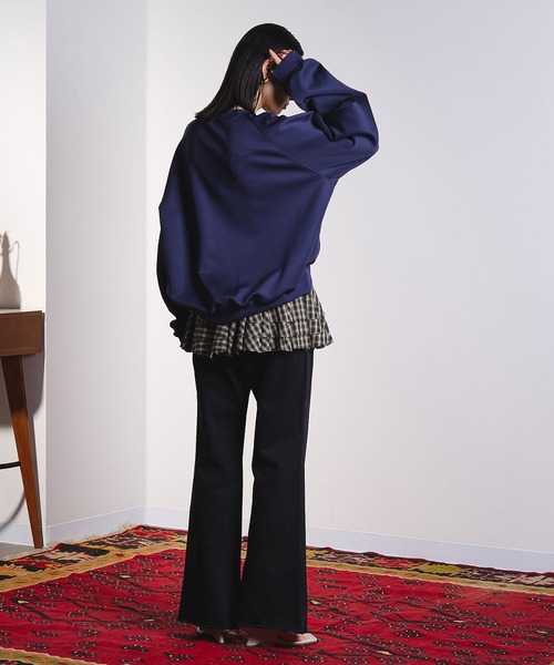 ROSE BUD（ローズバッド）の「(CREOLME)CHECK FRILL SKIRT（スカート・レディース・ブラック/ベージュ・ONE SIZE）」の7枚目の写真